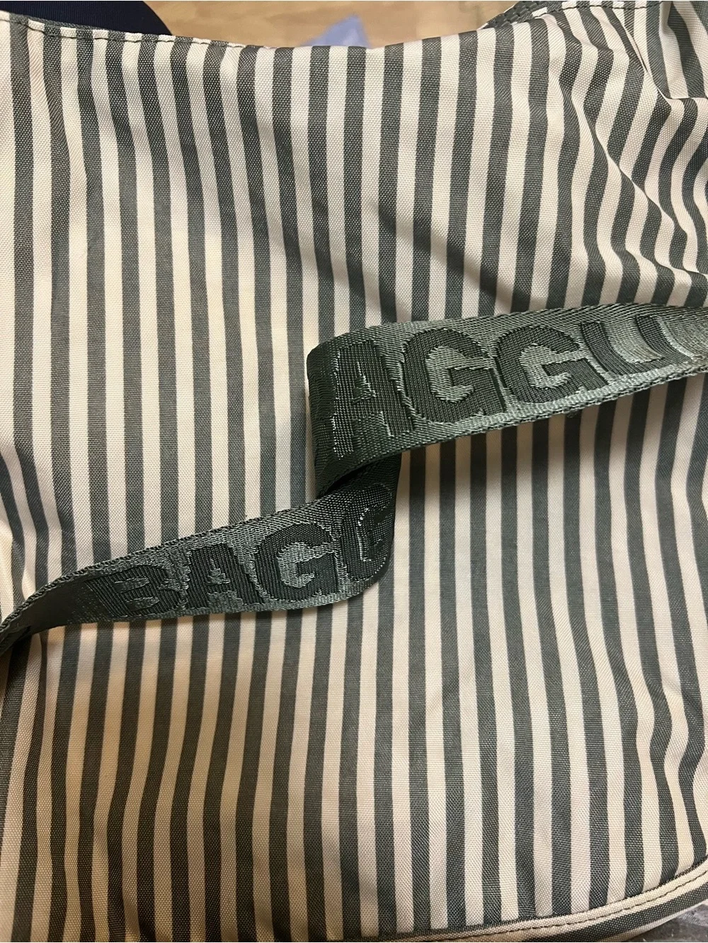 NWT baggu sage stripe large crescent
